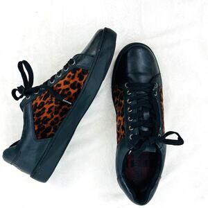 BORN Men's Leopard Calf Hair & Black Leather Skate Shoes Sneakers 9.5 Streetwear